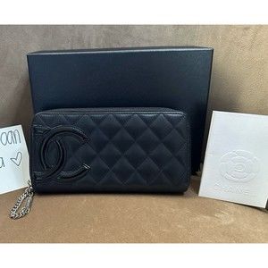 Chanel Quilted Calfskin Cambon Zippy Wallet